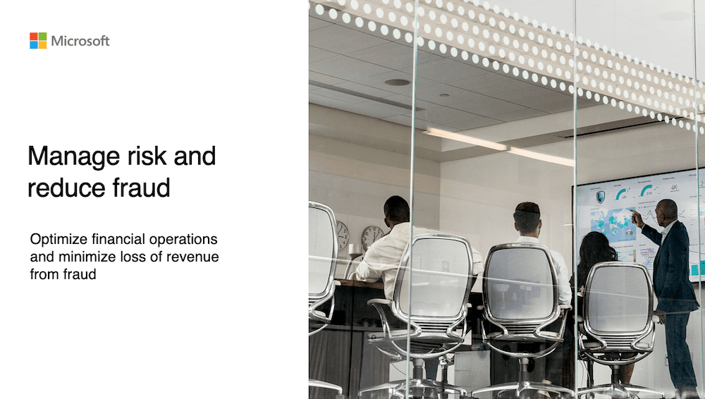 Manage financial risk and reduce fraud pitch deck